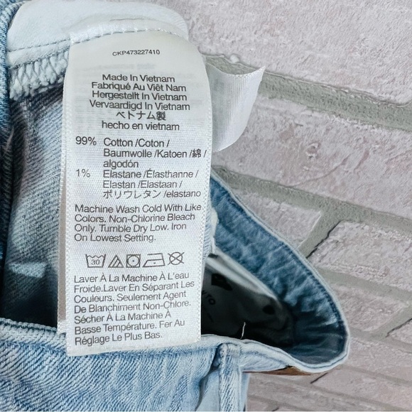 Madewell The Curvy Vintage Wide Leg Crop Raw Hem Ward Wash Jeans Size 25 - Picture 10 of 12